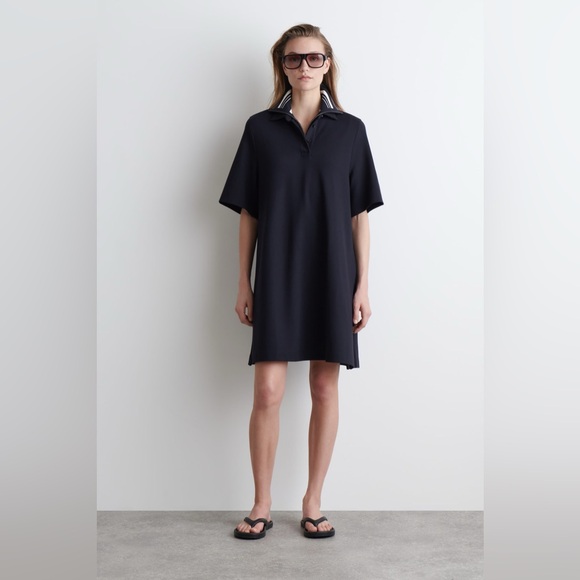 maeve collared halter linen mini dress Anya Linen Halter Mini Dress / Oat Marle | MESHKI main image 1